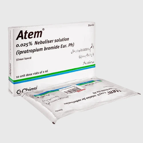 Atem Nebuliser Solution 2ml – Ipratropium Bromide Bronchodilator for COPD & Asthma