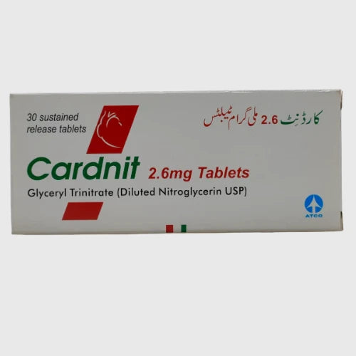 Cardnit 2.6mg Tablets (Glyceryl Trinitrate)