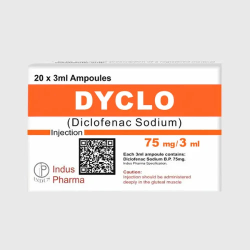 Dyclo 75mg/3ml Injection (Diclofenac Sodium 75mg)
