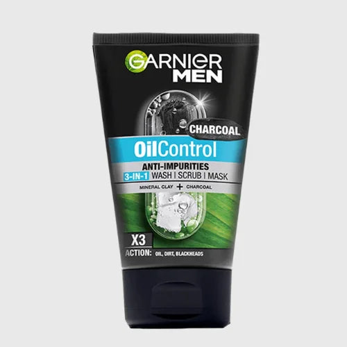 Garnier Men Oil Control Charcoal 3-in-1 Foam 100ml