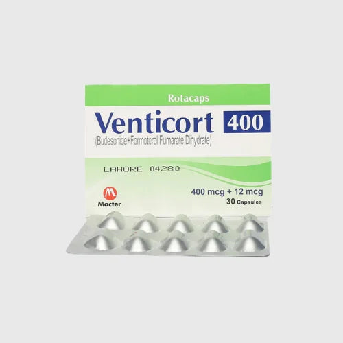Venticort 400/12mcg Capsule (Budesonide+Formoterol)